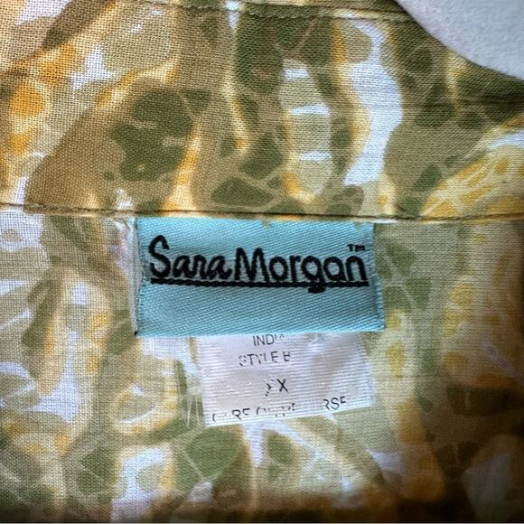 Sarah Morgan vintage blouse button down 3/4 sleeve then lightweight plus size - Picture 4 of 9